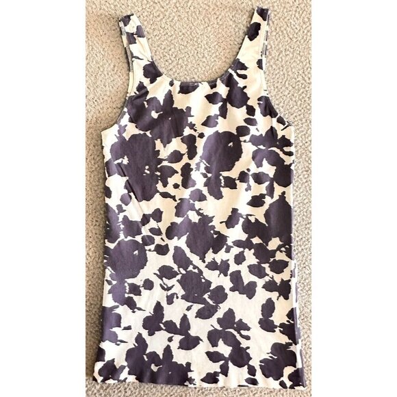 Babaton Tank Top Cow Print Sleeveless White Purple Aritzia - Picture 2 of 16